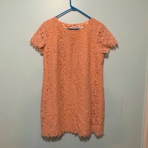 Charlie’s pink lace short sleeve dress